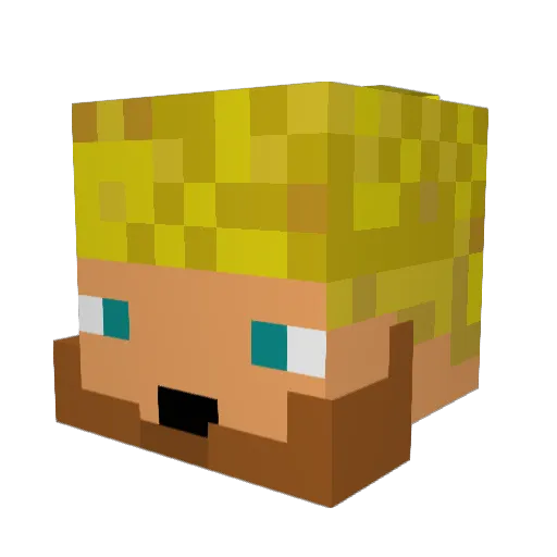 lockerdoodle Minecraft avatar head, 3D render