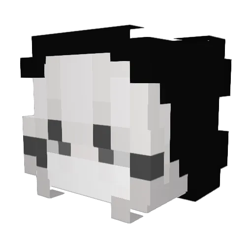 lockete Minecraft avatar head, 3D render