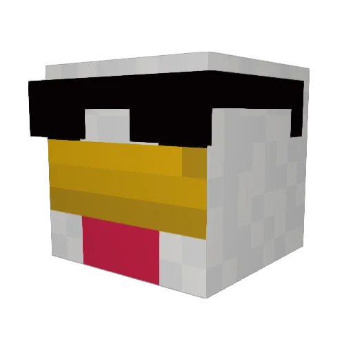 locko_mc Minecraft avatar head, 3D render