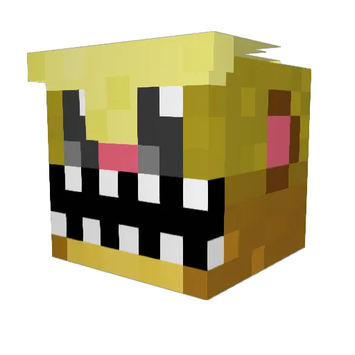 lockred Minecraft avatar head, 3D render