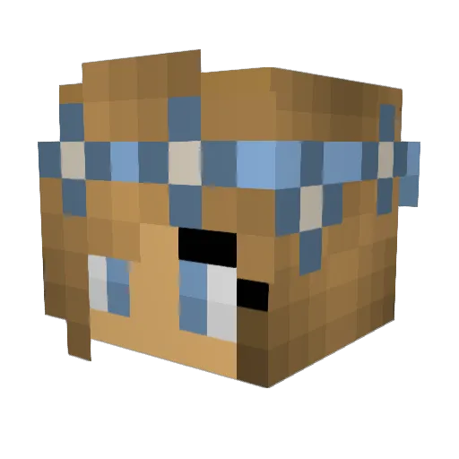loco1918 Minecraft avatar head, 3D render