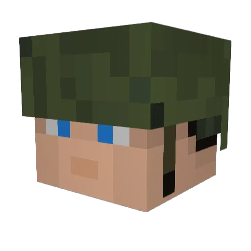 loco_is_bae Minecraft avatar head, 3D render