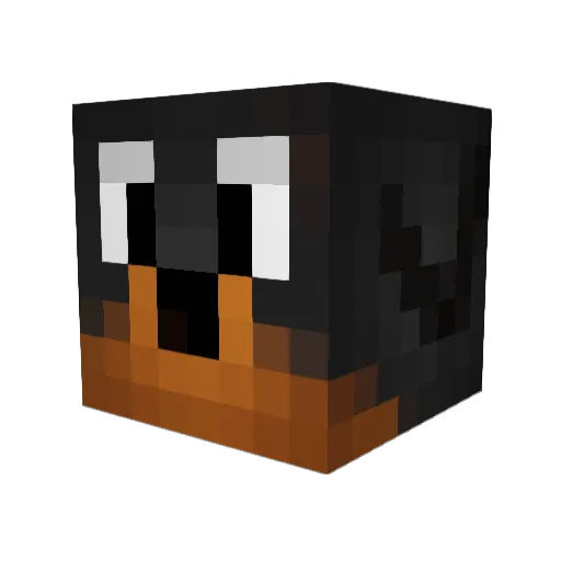 locoa Minecraft avatar head, 3D render