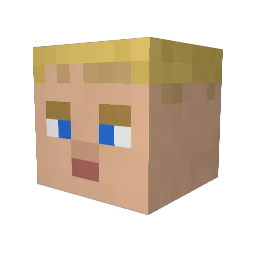locobobi01 Minecraft avatar head, 3D render