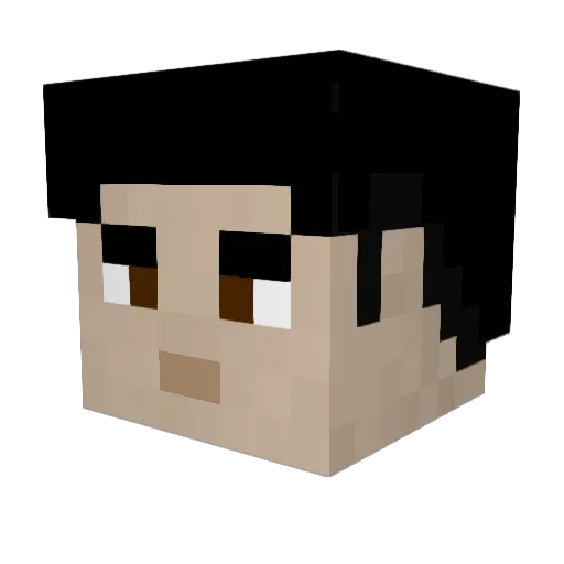 locoemir Minecraft avatar head, 3D render