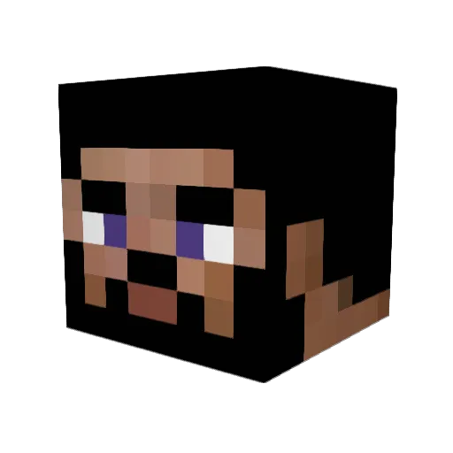 locoken Minecraft avatar head, 3D render