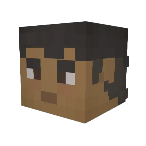 locotello Minecraft avatar head, 3D render