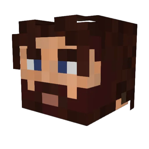 lodebar Minecraft avatar head, 3D render