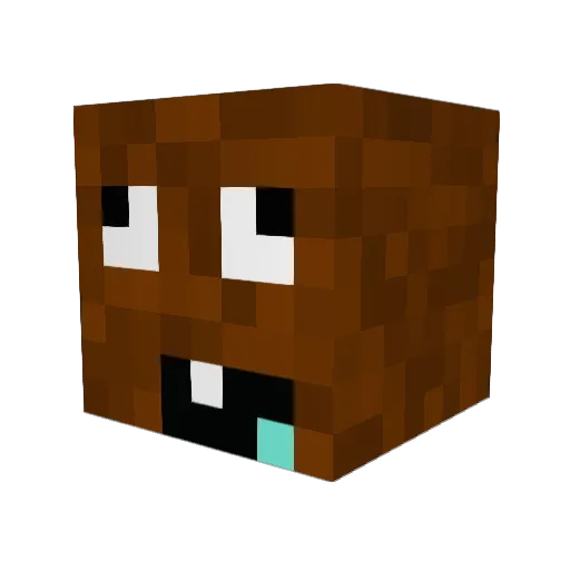 lodeo Minecraft avatar head, 3D render