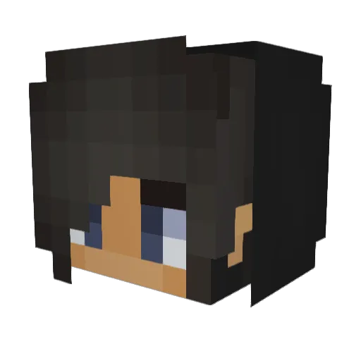 lodudel Minecraft avatar head, 3D render