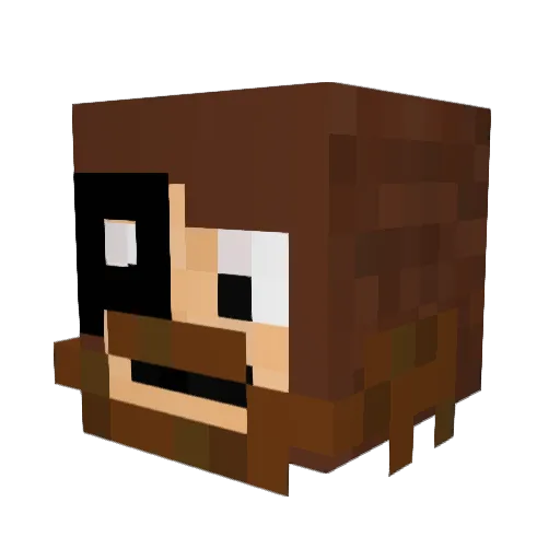 loekup Minecraft avatar head, 3D render