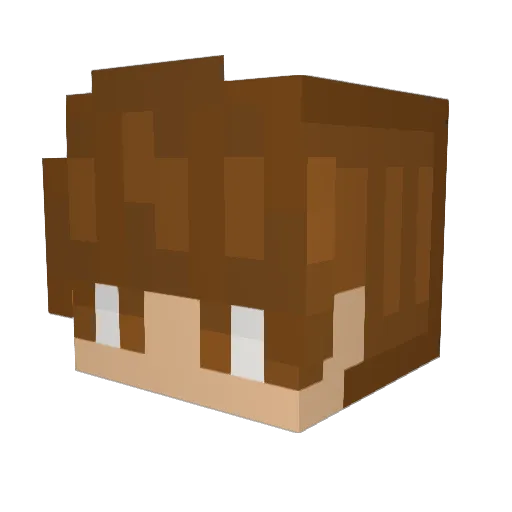 loempai Minecraft avatar head, 3D render