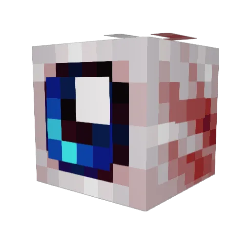 loeye Minecraft avatar head, 3D render