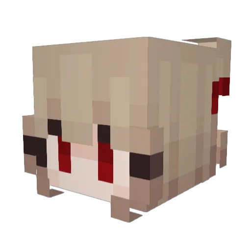 loeytierno Minecraft avatar head, 3D render