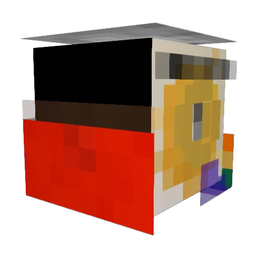 lofaszember Minecraft avatar head, 3D render