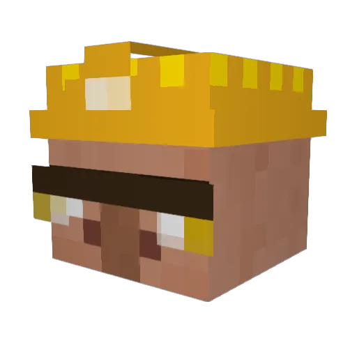loffreee Minecraft avatar head, 3D render