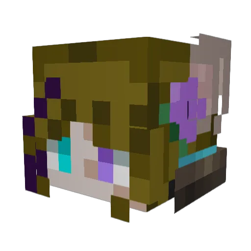 lofibocchi Minecraft avatar head, 3D render