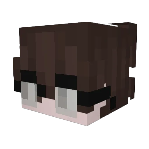 lofiey Minecraft avatar head, 3D render
