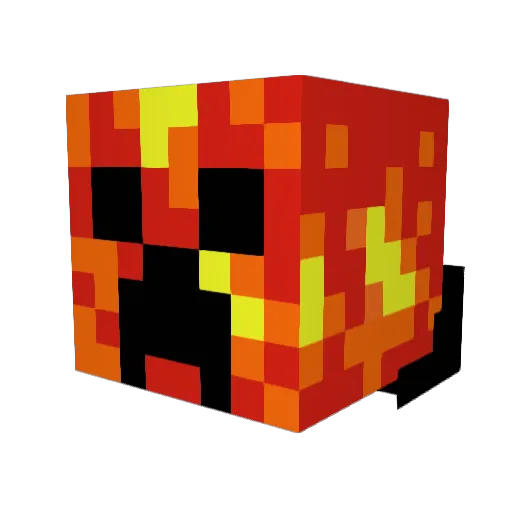 log_TW Minecraft avatar head, 3D render