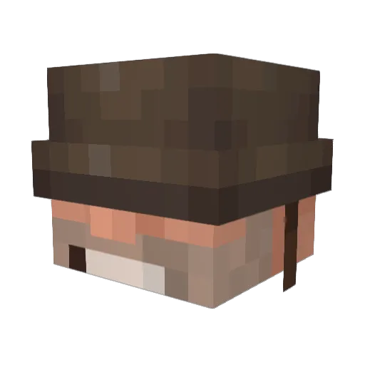 loganeye Minecraft avatar head, 3D render