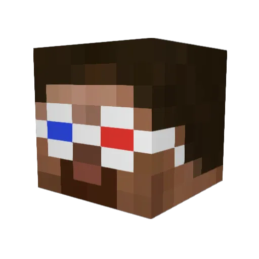 loganpaul1267pro Minecraft avatar head, 3D render