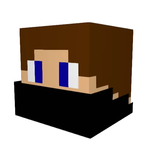 logbn Minecraft avatar head, 3D render