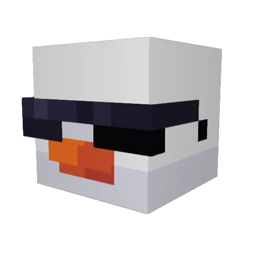 logendrift Minecraft avatar head, 3D render