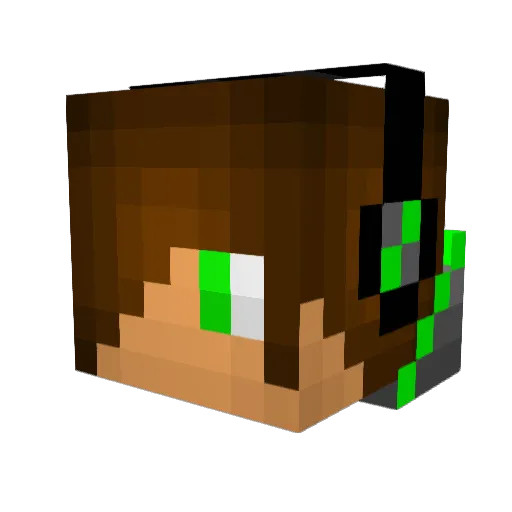 logfyte Minecraft avatar head, 3D render