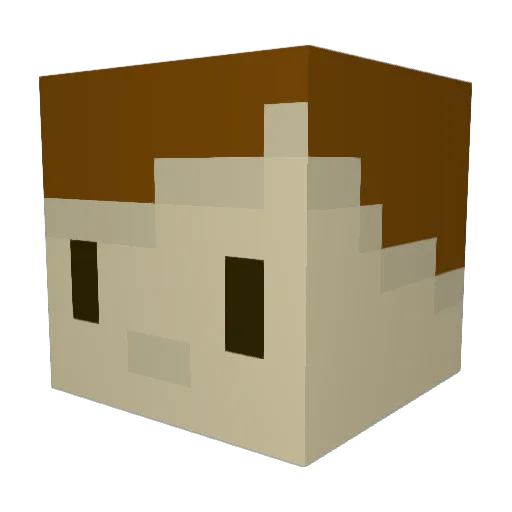 loggai Minecraft avatar head, 3D render
