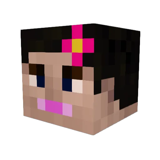 login1000 Minecraft avatar head, 3D render