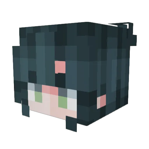 logiser Minecraft avatar head, 3D render