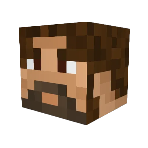 logit54 Minecraft avatar head, 3D render