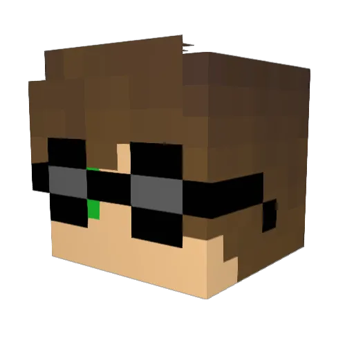 logo456 Minecraft avatar head, 3D render