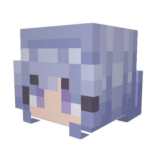 logoblocks Minecraft avatar head, 3D render