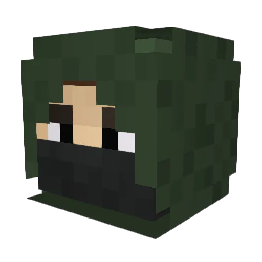 logonto Minecraft avatar head, 3D render
