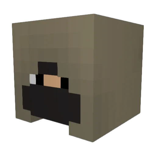logrady Minecraft avatar head, 3D render