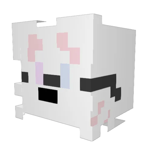 logspa Minecraft avatar head, 3D render