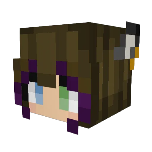 logzy_bell Minecraft avatar head, 3D render