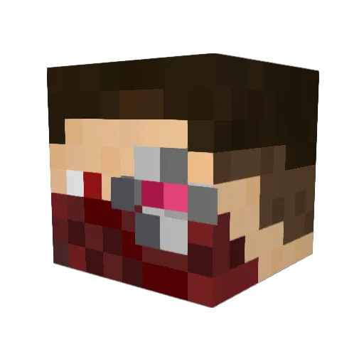 lohanicole Minecraft avatar head, 3D render