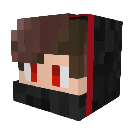 loicandi Minecraft avatar head, 3D render