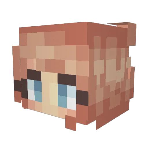 loioio Minecraft avatar head, 3D render