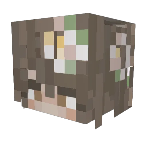 loishere Minecraft avatar head, 3D render