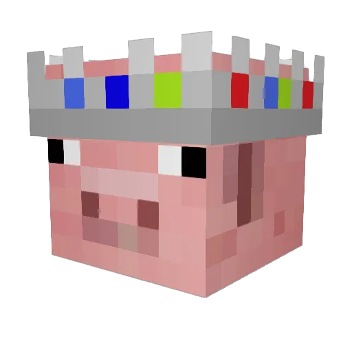 loitne Minecraft avatar head, 3D render