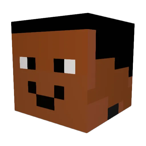 lojcsi Minecraft avatar head, 3D render