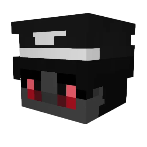 lokalokk Minecraft avatar head, 3D render