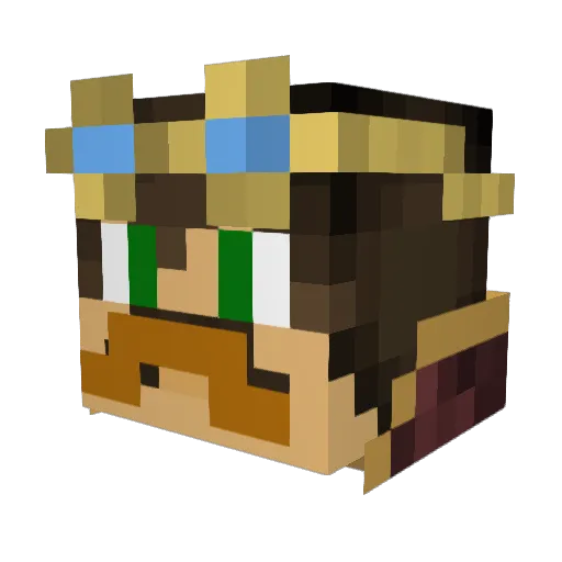 lokidominus Minecraft avatar head, 3D render
