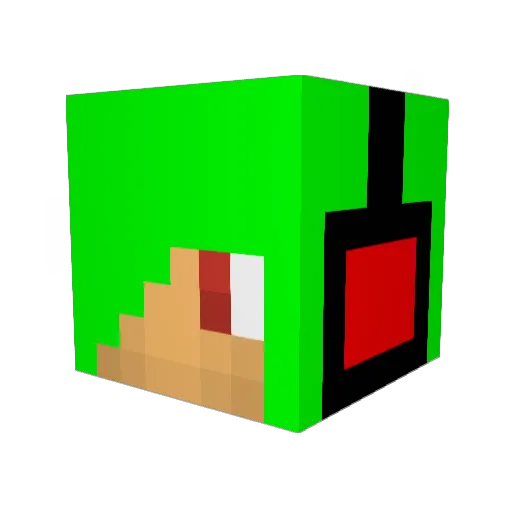 lokiestar Minecraft avatar head, 3D render