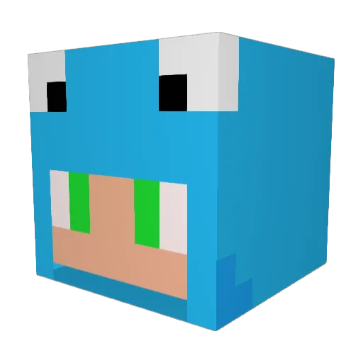 lokijr Minecraft avatar head, 3D render