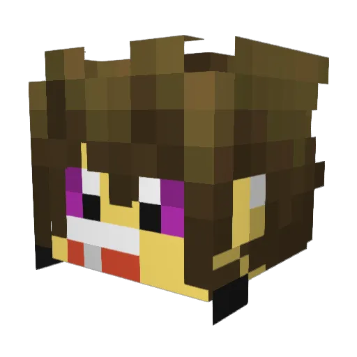 lokillo_ Minecraft avatar head, 3D render