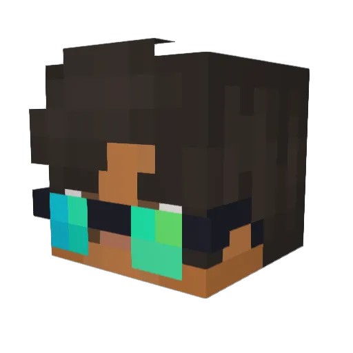 lokitii Minecraft avatar head, 3D render